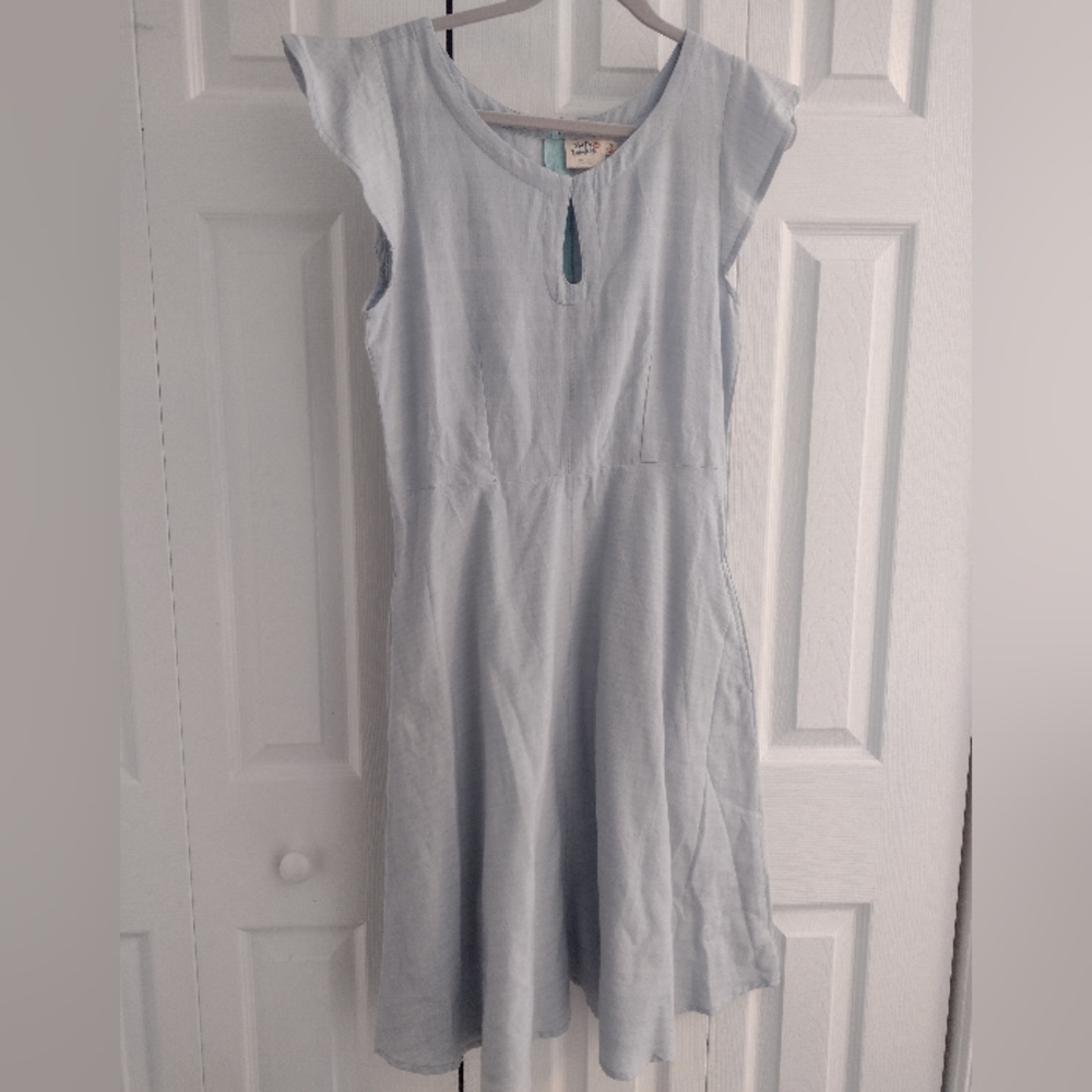 Mata Traders Corsica Flutter Dress in Ice Blue